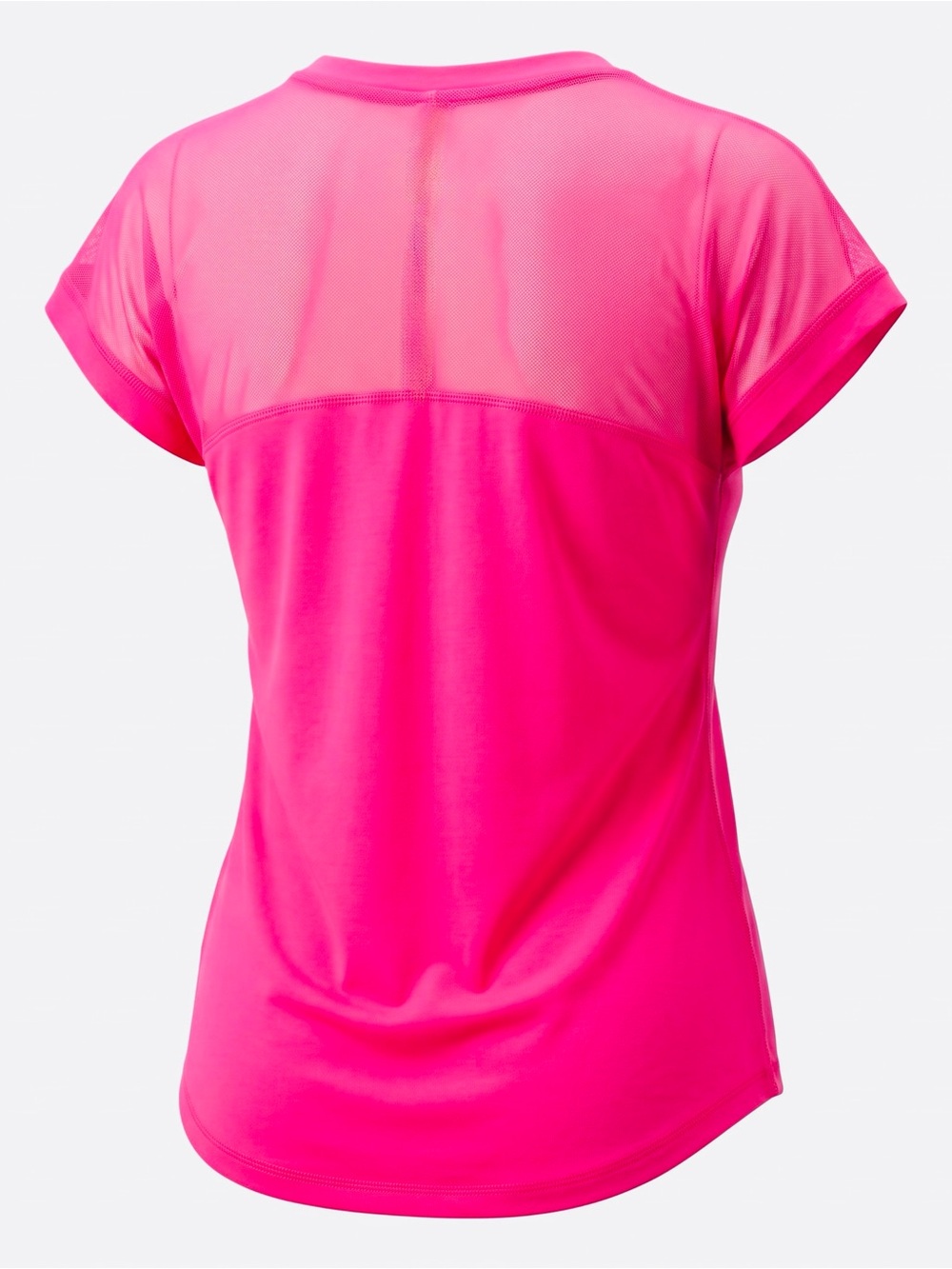 Xersion Hot Pink Short Sleeve Breast Cancer Heart Ribbon with Mesh Tee - Picture 3 of 6